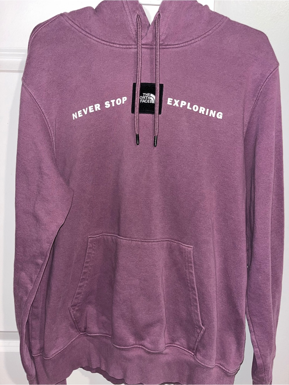The North Face Men's Purple 'Never Stop Exploring' Crewneck Hoodie